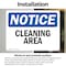 Signmission Cleaning Area, 10 in W x Rectangle, Vinyl Decal OS-2PACK-NS-D-710-L-10644 - alternate 6